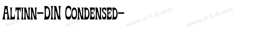 Altinn-DIN Condensed字体转换